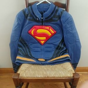 Leather superman biker jacket